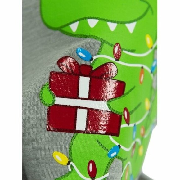 NWT - Holiday Time Toddler Boys 2T Christmas Tree Rex Tee Long Sleeve T-Shirt - Picture 4 of 5